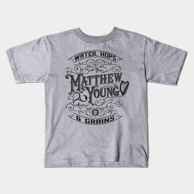 Water, Hops, and Grains Kids T-Shirt by The Pride of Ireland